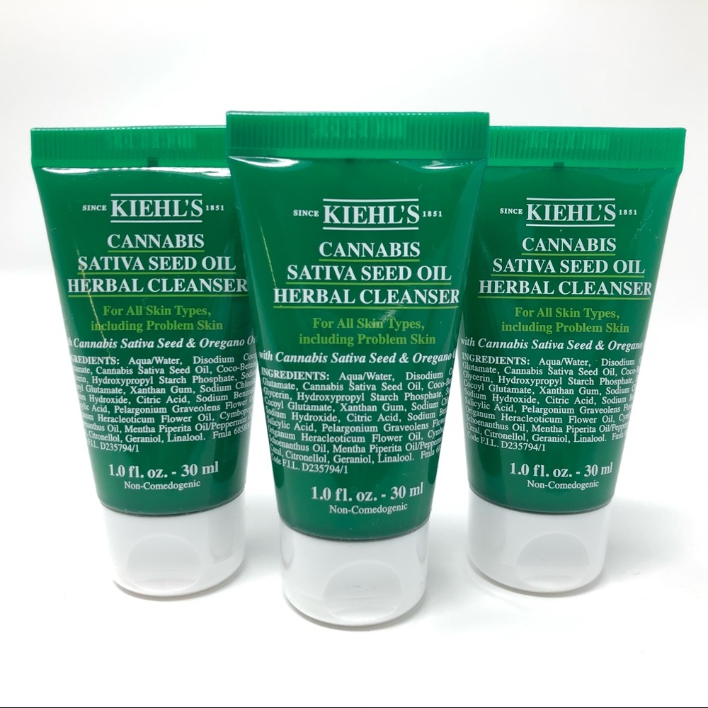 3 Travel Size Kiehls Cannabis Herbal Cleansers